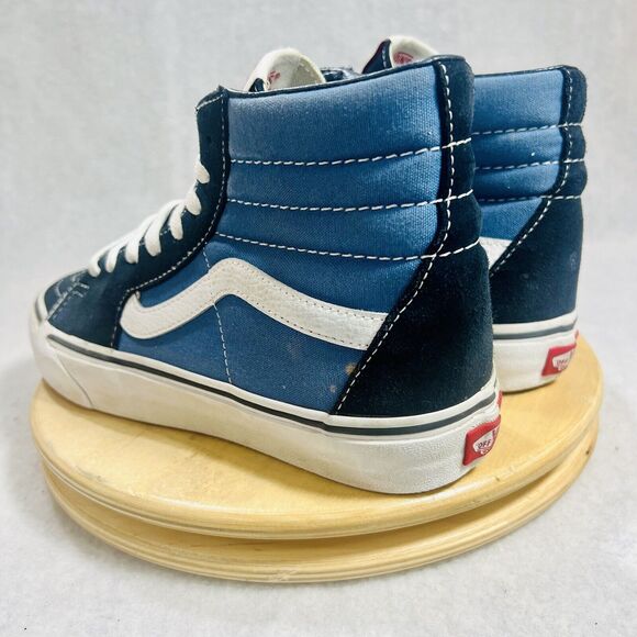 Vans Unisex Sk8 Hi 721356 Blue Casual Shoes Sneakers Men’s 7 Women’s 8.5 - Picture 8 of 9
